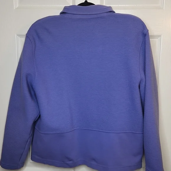 Nordstrom Women's CollectionPurple/Lilac Button Front CottonRibbed Jacket Size L - Picture 10 of 10